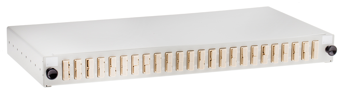 RS PRO 24 Port SC Multimode Duplex Fibre Optic Patch Panel With 24 Ports Populated, 1U