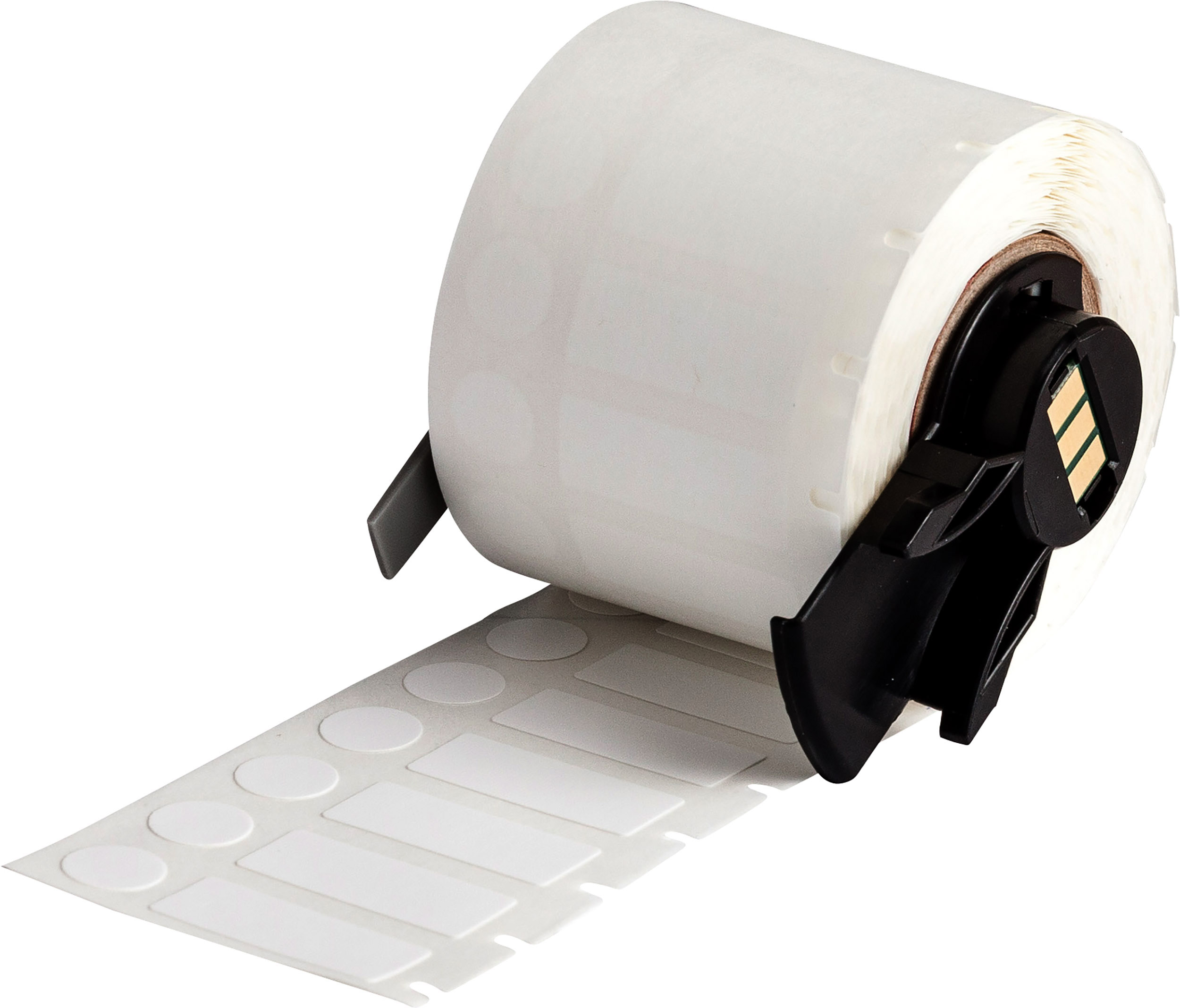 Brady B-499 Nylon Cloth White Label Roll, 25.40mm Width, 9.53mm Height, 500 Qty