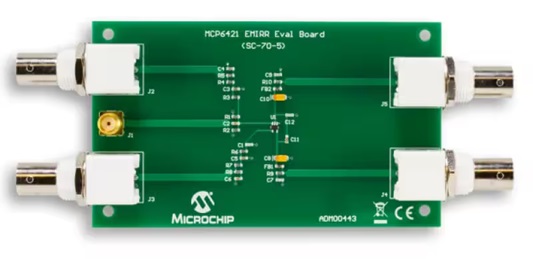Microchip ADM00443 MCP6421 and MCP6411 EMIRR Eval Board Evaluation Board Evaluation Board for Electromagnetic