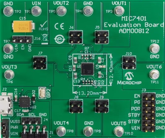 Microchip ADM00812 Development Module for MIC7401 Power Management Integrated Circuit