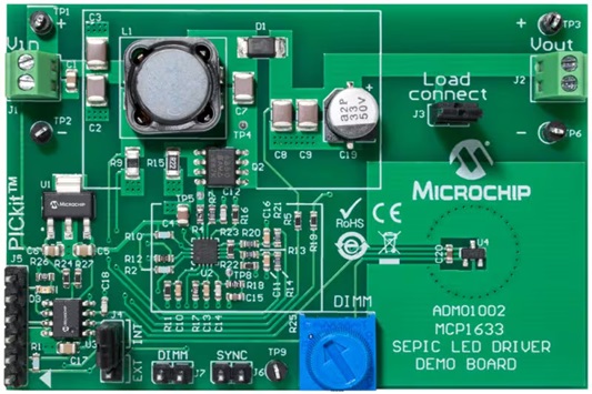 Microchip ADM01002 LED Development Kit for MCP1633 for LED Driver Applications