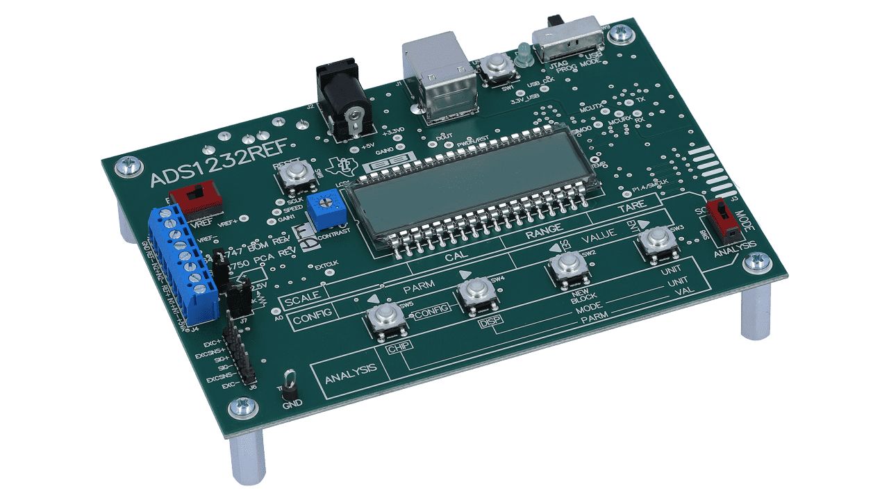 Texas Instruments ADS1232REF ADS1232 Evaluation Module 24 Bit ADC Evaluation Module for Bridge Sensors for ADS1232