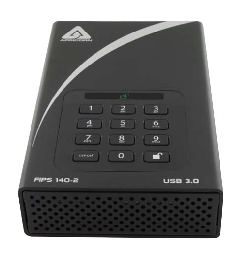 adt-3pl256-2000emea Apricorn Aegis Padlock DT Portable 2 TB External Portable Hard Drive
