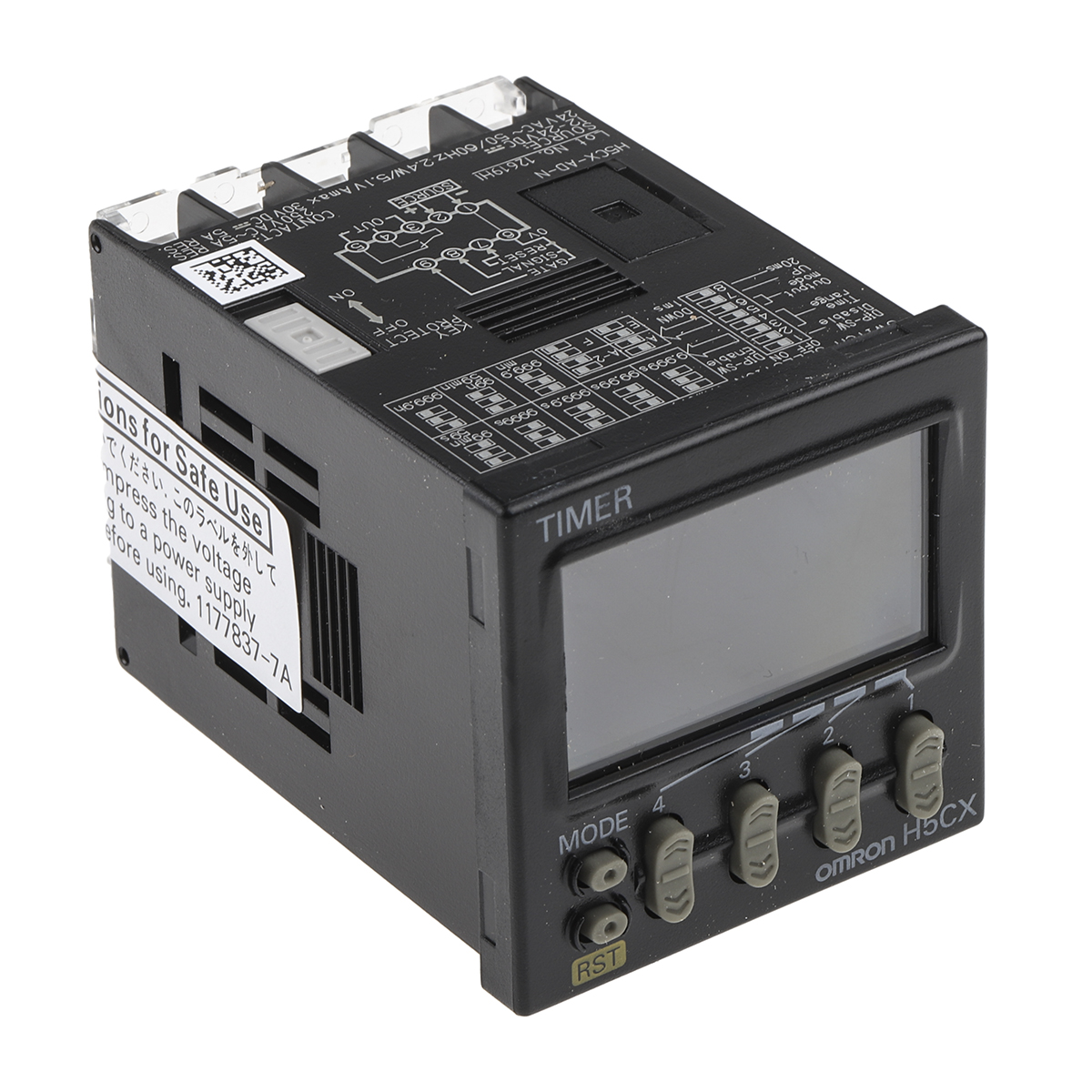 h5cx-ad-n Omron Multi Function Timer Relay, Screw, 0.001 s → 9999 h, 1 Contacts, SPDT, 12 → 24 V ac/dc