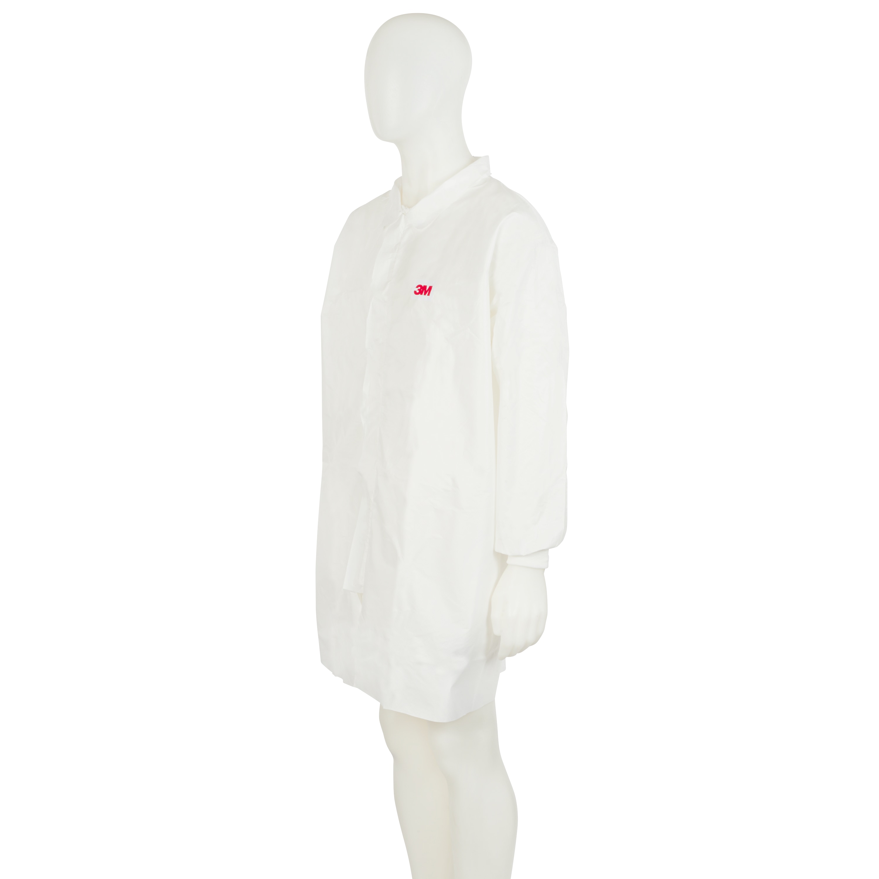 3M White Unisex Disposable White Lab Coat, S