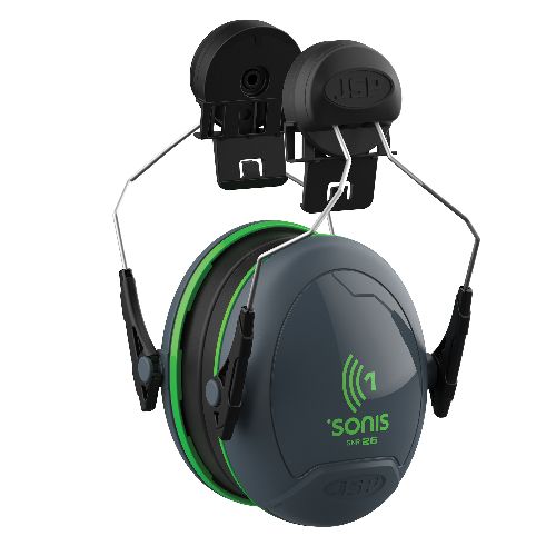 JSP Sonis Ear Shells for Helmets, 26 dB, Dark Grey