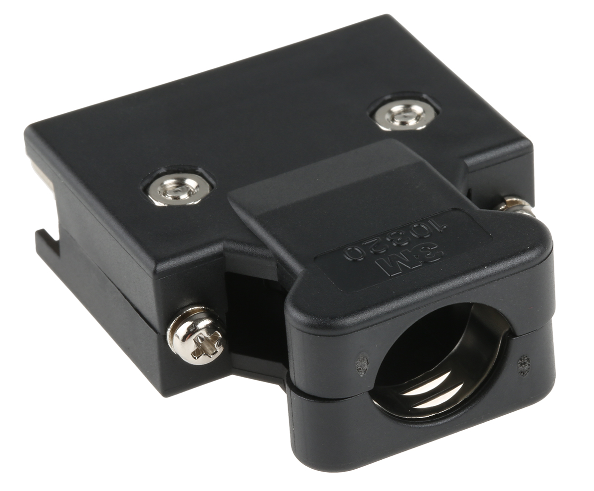 3M 103 Series Polymer D Sub Backshell, 20 Way, Strain Relief