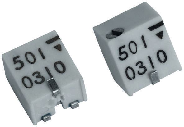 500Ω, SMD Trimmer Potentiometer 0.25W Side Adjust Vishay, TSM4