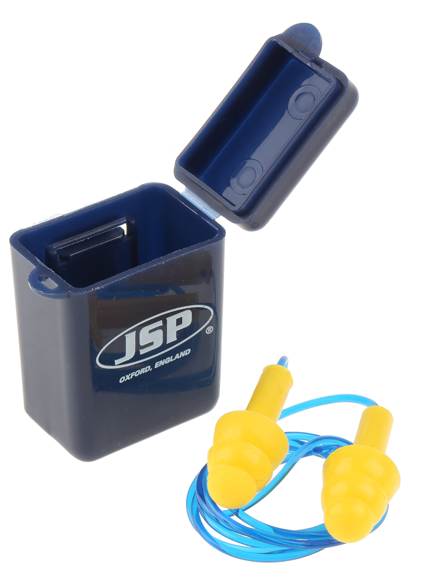JSP Maxifit Pro Series Yellow Reusable Ear Plugs, 26 dB Rated 1