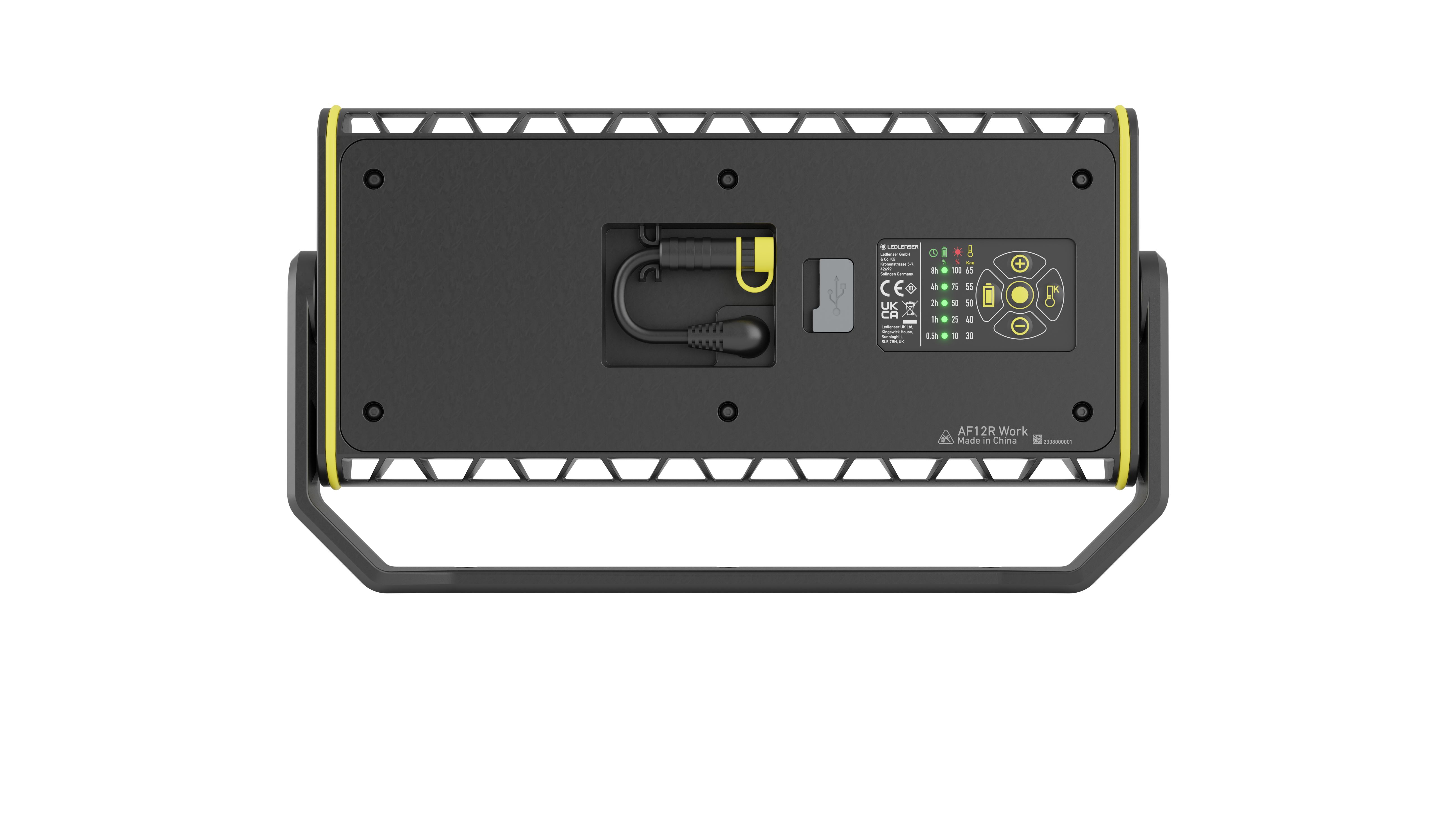 af12r-work LEDLENSER AF12R Floodlight, 96 LED, 7.2 W Black, 8000 lm, IP67, 14.4V