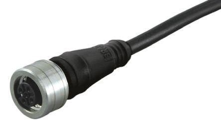 Brad Micro-Change Series, 5m Cable assembly with a 4 Pole M12 Connector Socket and an Unterminated End