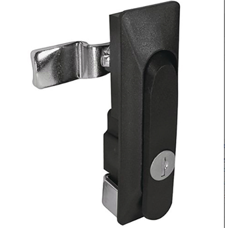 RS Pro 146-1813, Die-Cast Zinc Alloy (Latch), Glass Filled Nylon 6 (Full) Black Polyamide Black Cabinet Lock