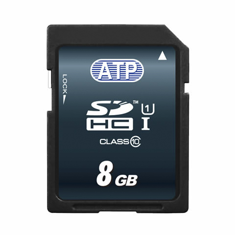 ATP 8 GB Industrial Grade SDHC SD Card, Class 10, UHS 1 U1