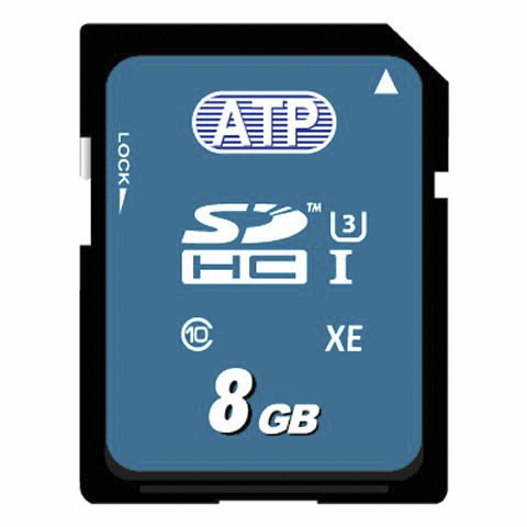 ATP 8 GB Industrial Grade SDHC SD Card, Class 10, UHS 1 U1
