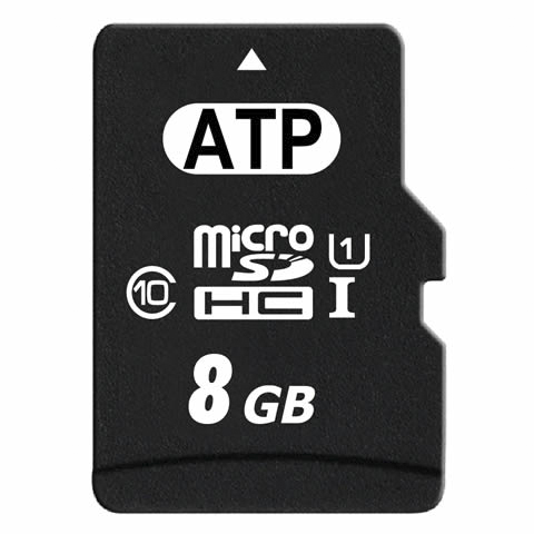 ATP Industrial Grade 8 GB MicroSDHC microSD, UHS 1 U1, Class 10