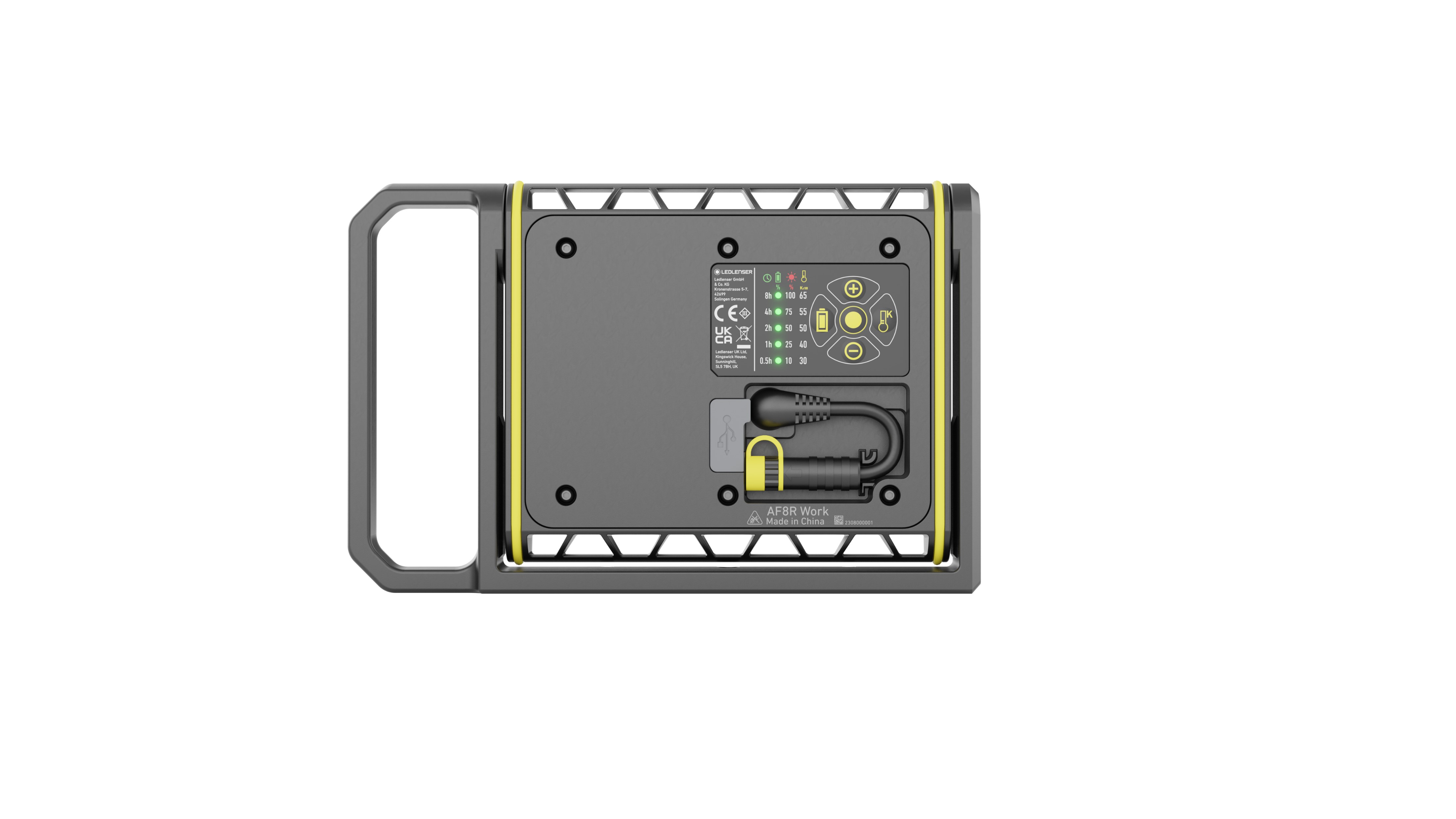 af8r-work LEDLENSER AF8R Floodlight, 48 LED, 50.8 W Black, 4000 lm, IP67, 10.8V