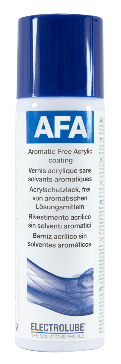 Electrolube Transparent Acrylic Conformal Coating, 200 ml Aerosol, -65 °C min, 125 °C max