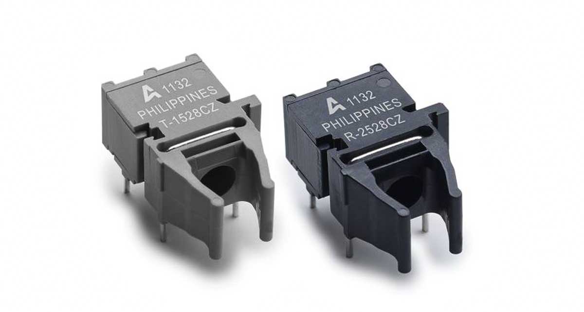 Broadcom AFBR-1528CZ 10 MBd Fibre Optic Transmitter, Square 650 nm Fibre Optic Connector 10.2 mm 7.6mm, 18.8 mm