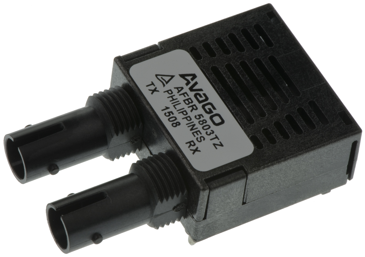 Broadcom AFBR-5803TZ Fibre Optic Transceiver, ST Connector, 100 Mbps 1380 nm 9-Pin