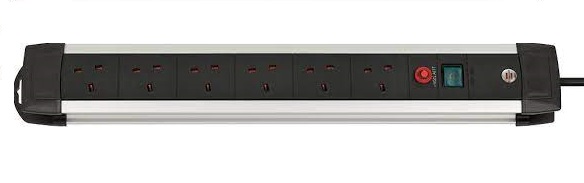 brennenstuhl 3m 6 Socket Type G - British Extension Lead