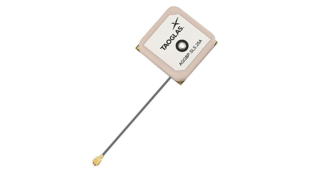 Taoglas AGGBP.SLS.25A.07.0060A Square GPS Antenna with UFL Connector, GPS
