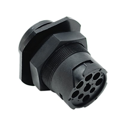Amphenol, AHD Automotive Connector Male Black Panel 9 Way Crimp Termination AHD17-9-1939PES