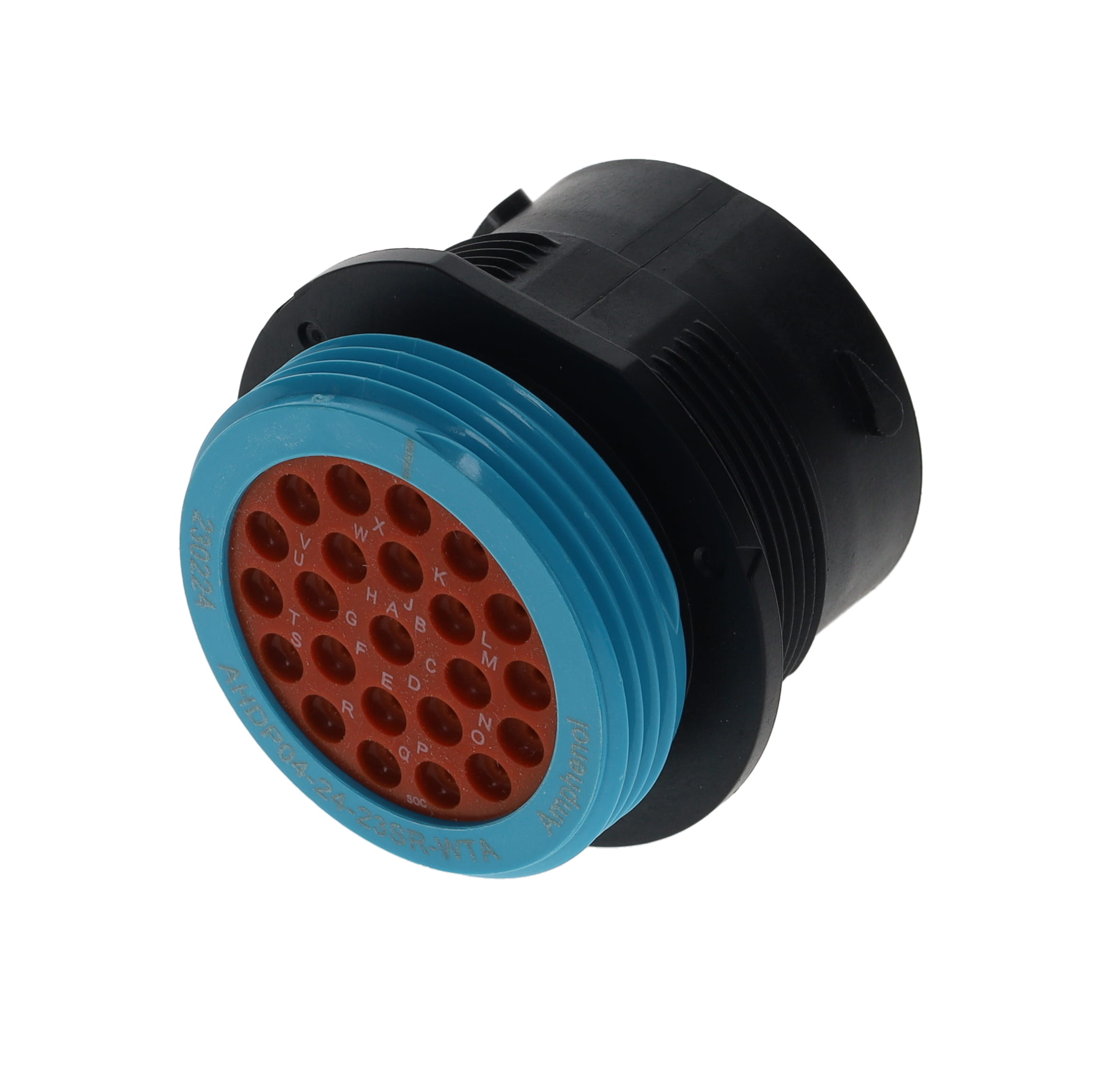 Amphenol, AHD Automotive Connector Female Black Panel 23 Way Crimp Termination AHDP04-24-23SR-WTA