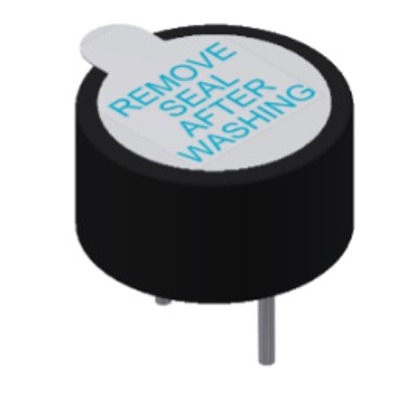 PUI Audio 85 dBA Through Hole Continuous Internal Magnetic Buzzer Component 9.5 mm 4 V dc Min 12 mm 12mm 7V dc Max
