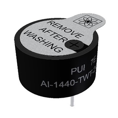 PUI Audio 87 dBA Through Hole Continuous Internal 13 mm Piezo Buzzer Component 13.8 mm 6 V dc Min 30V dc Max