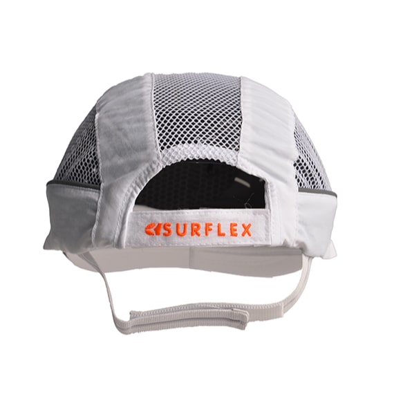 airc00v03str SURFLEX White Short Bump Cap 100% Polyester