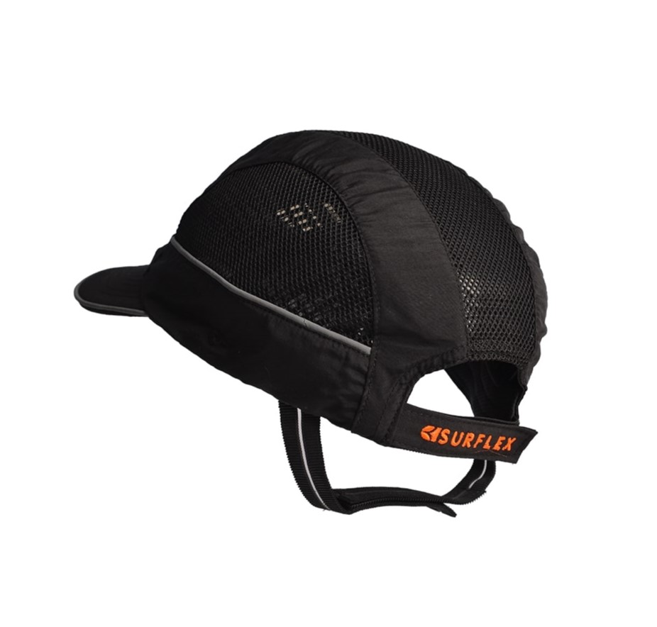 airc01v05str SURFLEX Black Standard Bump Cap 100% Polyester