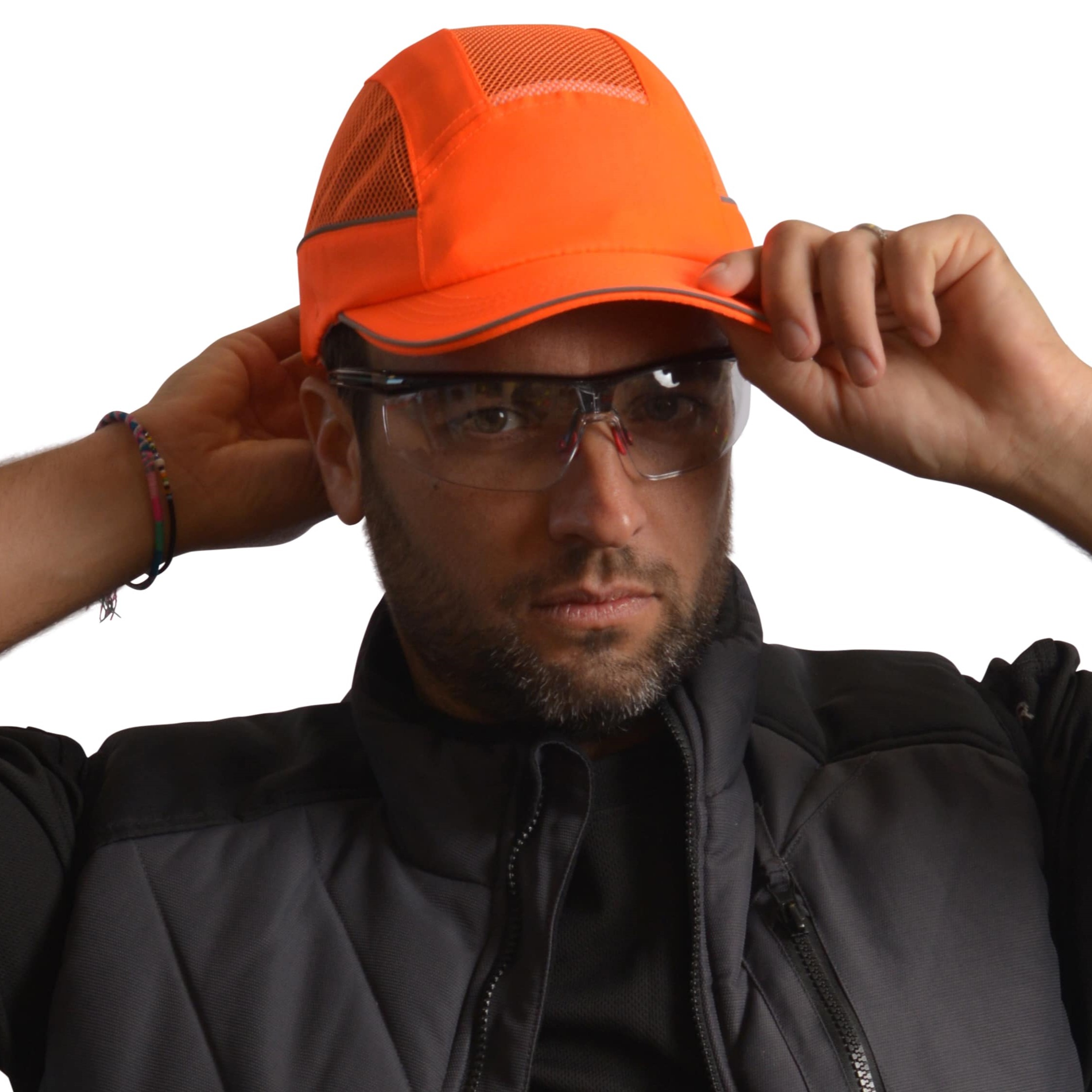 airc06v05str SURFLEX Orange Standard Bump Cap 100% Polyester