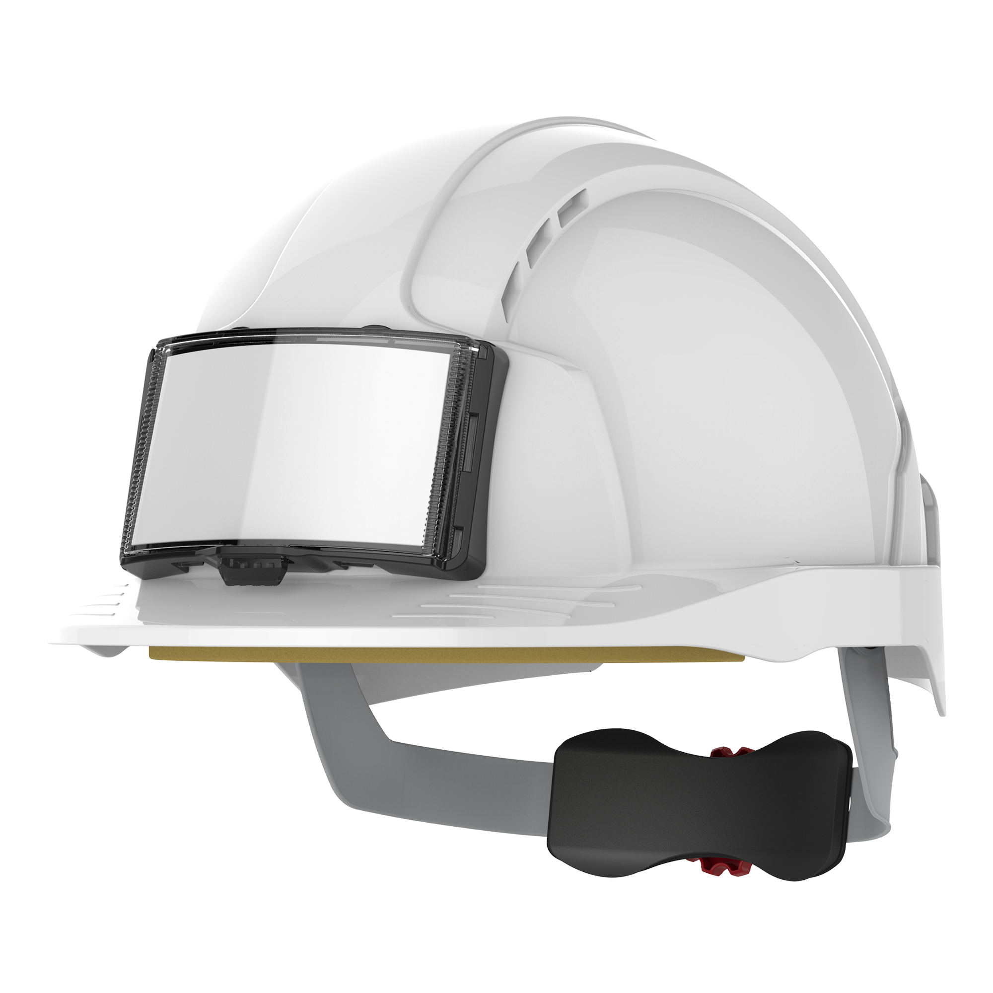 JSP EVO Lite White Safety Helmet with Card Holder Ventilated