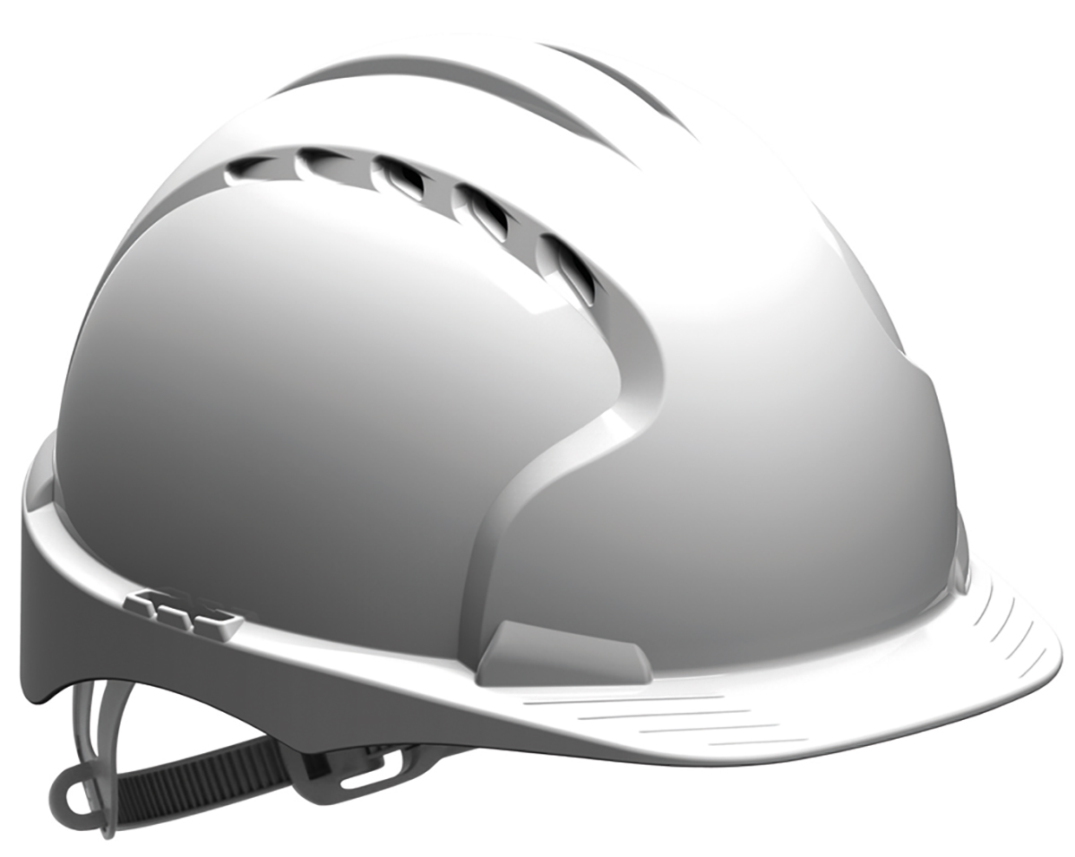 JSP EVO3 White Safety Helmet Ventilated Adjustable