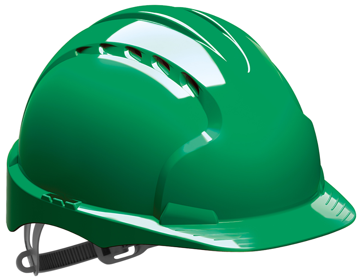 JSP EVO3 Green Safety Helmet Ventilated Adjustable