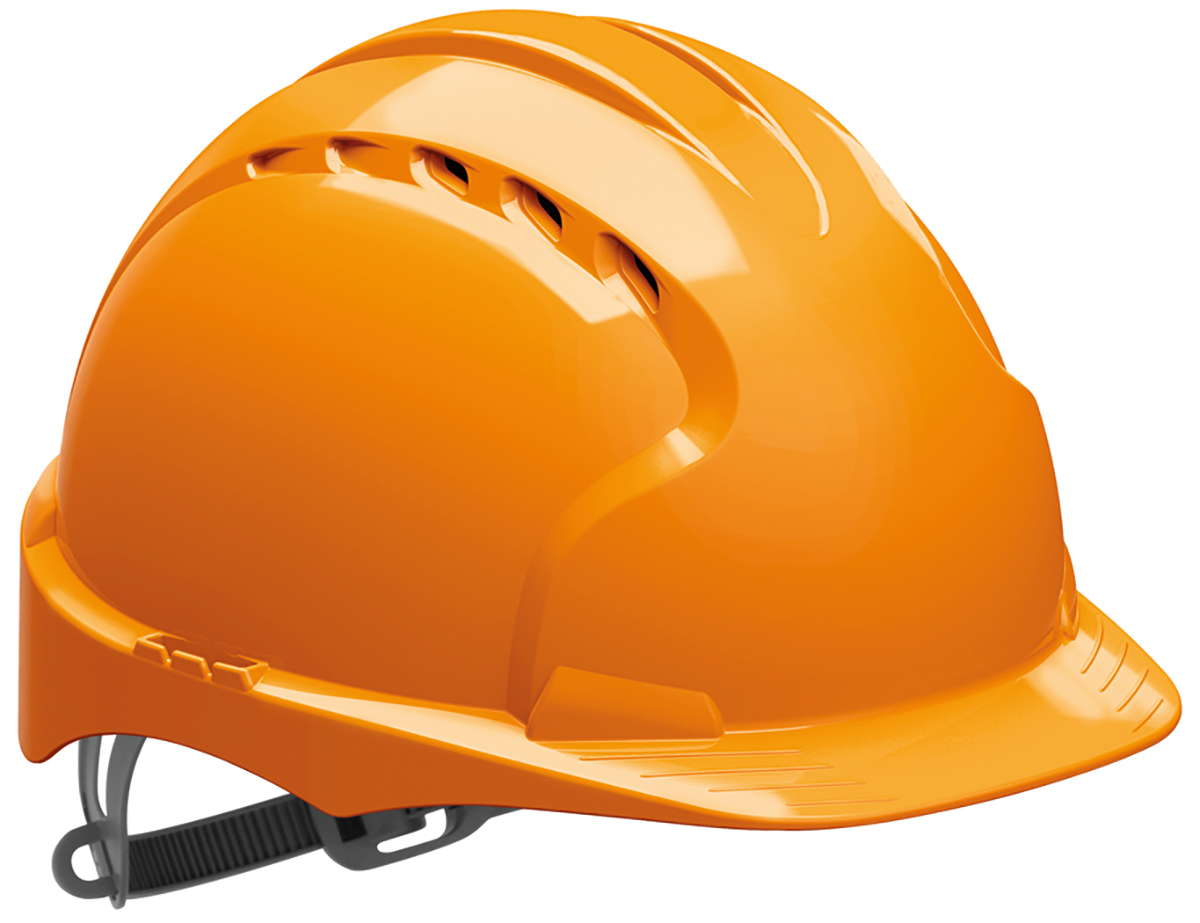 JSP EVO3 Orange Safety Helmet Ventilated Adjustable