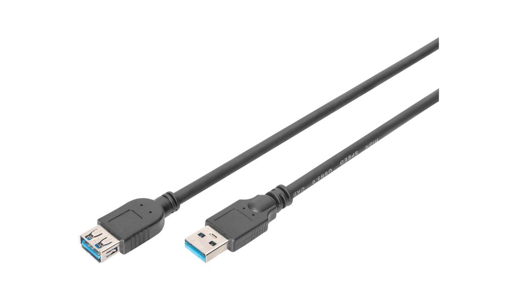 Digitus  USB 3.0, Male USB Type A to Male USB Type A, Black, 3 m