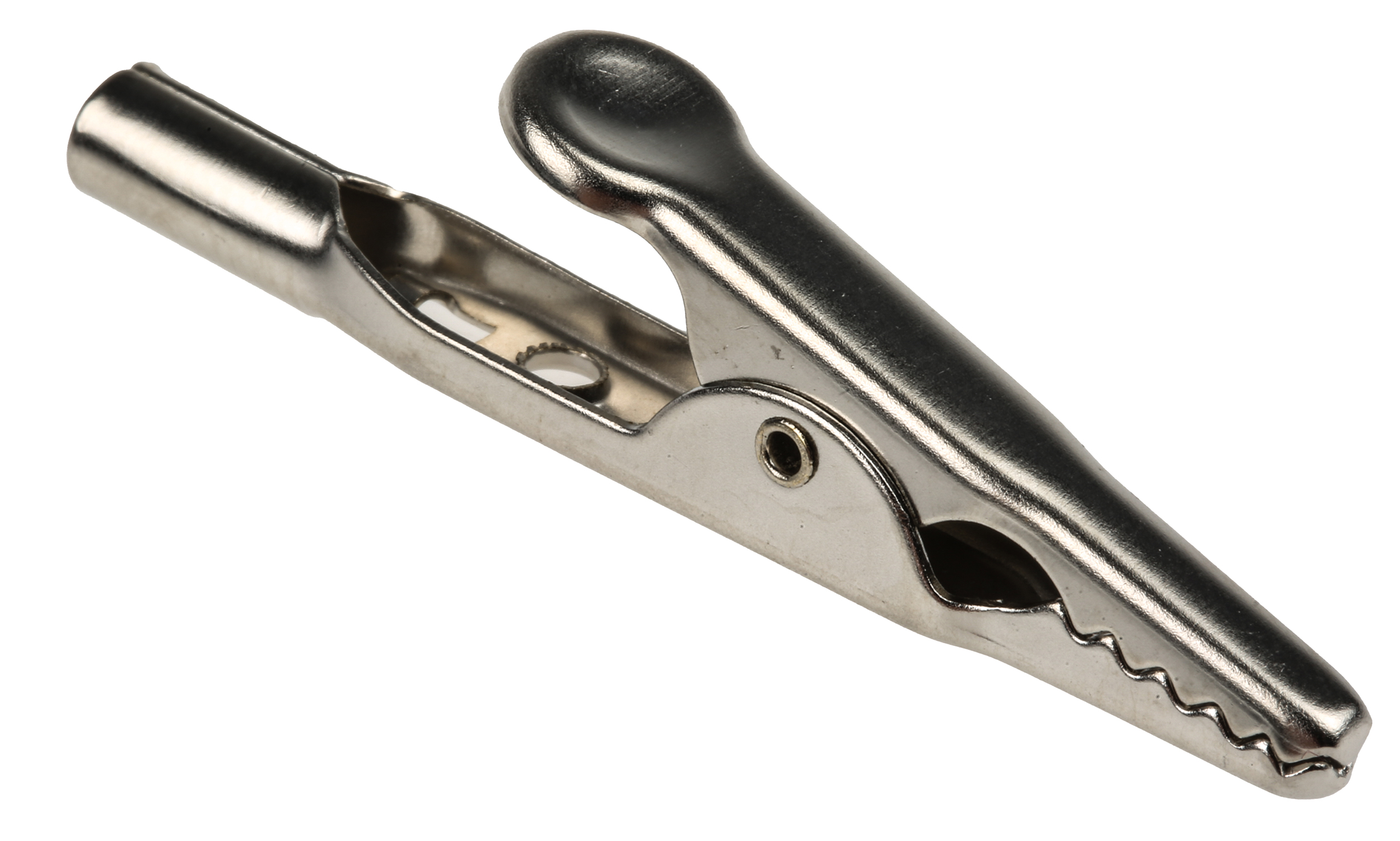 Schutzinger Crocodile Clip, Nickel Plated Steel Contact, Red, Black