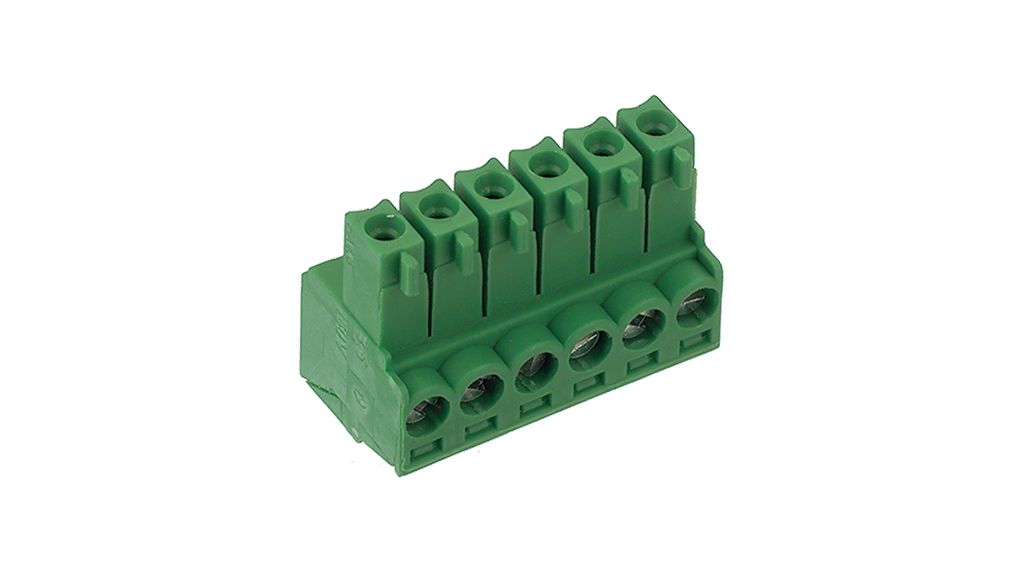 PTR HARTMANN AK1550 Series Pluggable Terminal Block, 6-Contact, 3.5 mm Pitch, 1 Row, AK1550/06-3.5