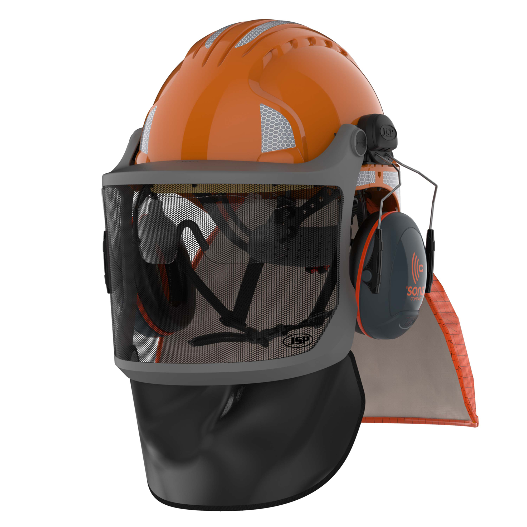 JSP EVOGuard Orange Hard Hat Chin Strap Included Adjustable
