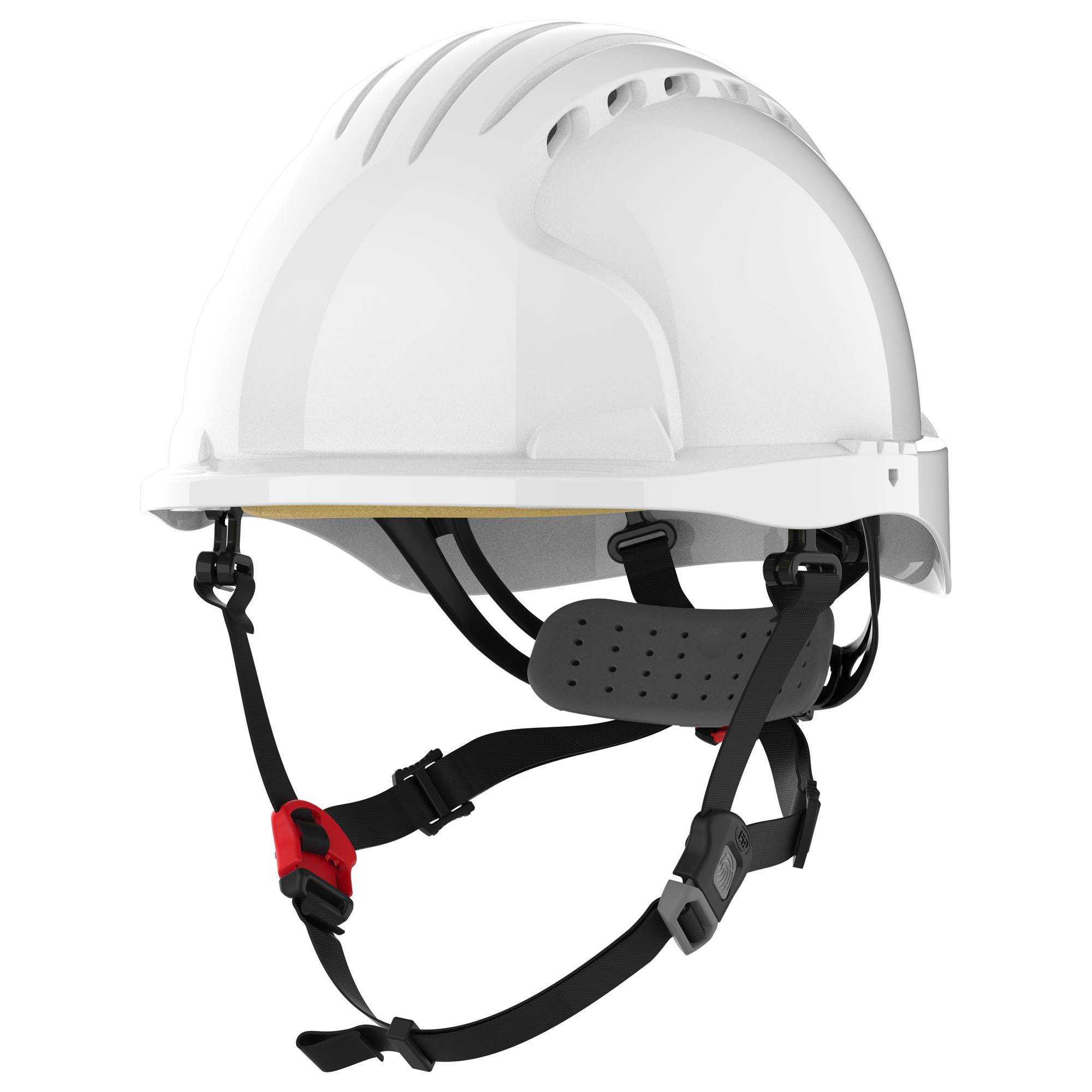 JSP EVO5 Dualswitch White Safety Helmet Chin Strap Included Ventilated Adjustable