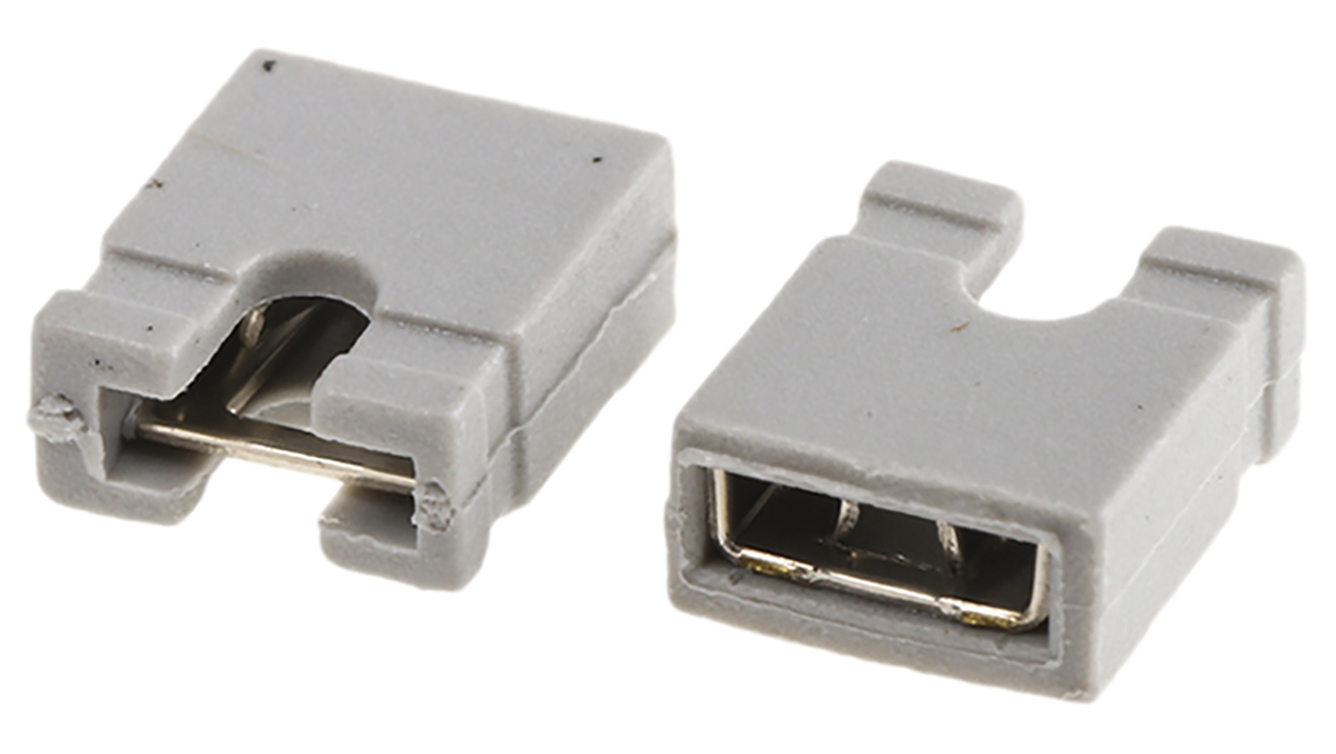 ASSMANN WSW Jumper Straight Female Grey Open Top 2 Way 1 Row 2.54 mm Pitch