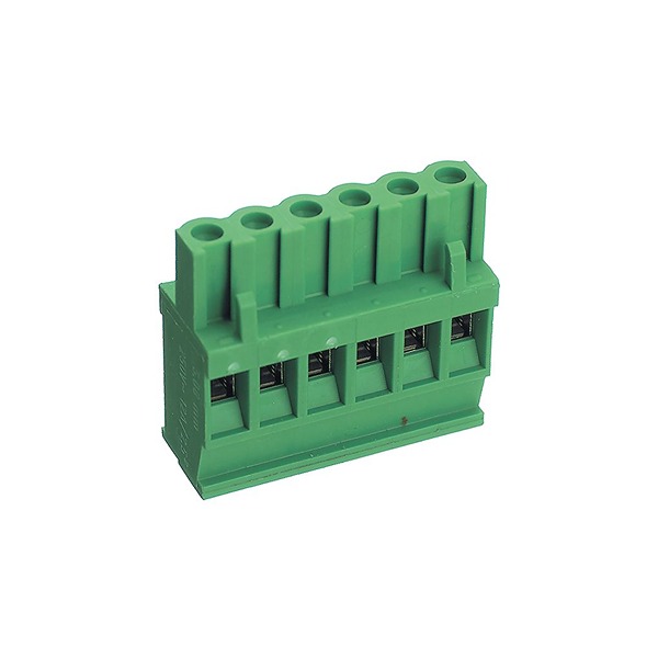 PTR HARTMANN AKZ1100 Series Pluggable Terminal Block, 6-Contact, 5.08 mm Pitch, 1 Row, AKZ1100/6-5.08-GRÜN