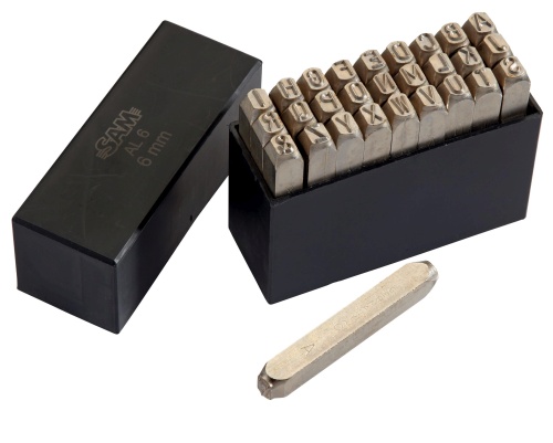 SAM 6 mm x 25 Piece Engraving Letter Punch Set, (Letters: A-Z