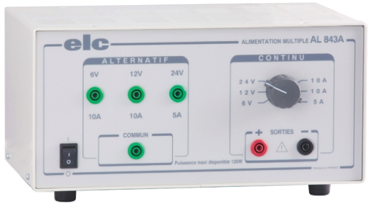 ELC Analogue Bench Power Supply, 3-Output 6 V to  24V ac/dc, 120 W, 10 A Max, RSCAL