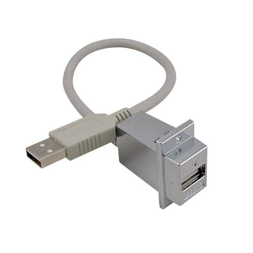 L-Com USB Cable, Male USB to Male, USB 2.0 USB Type A, Light Grey, 36 in