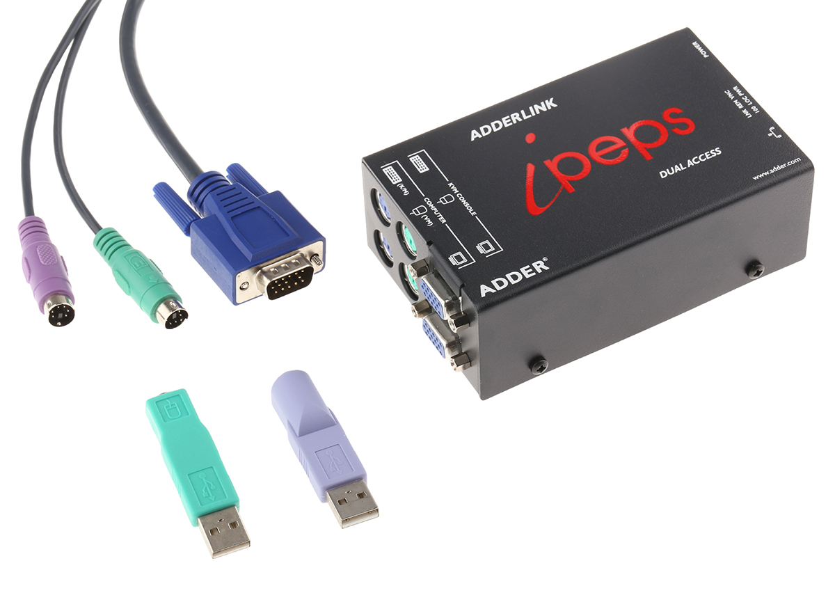 Adder 1 Port 1 Displays PS2 VGA KVM Switch 1600 x 1200 pixel Maximum Resolution