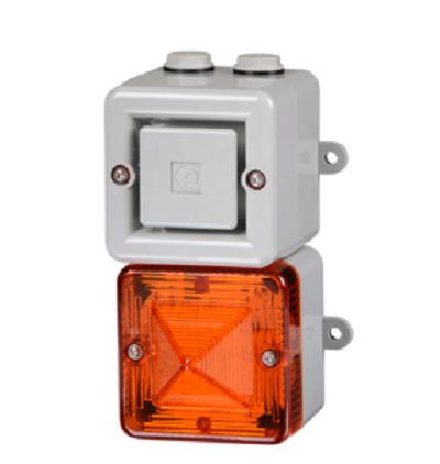 e2s AL100SONTEL Series Green, Amber, Red, Blue, Opal, Clear, Yellow Handset Beacon/Siren for Phone, IP66 230V Wall 100