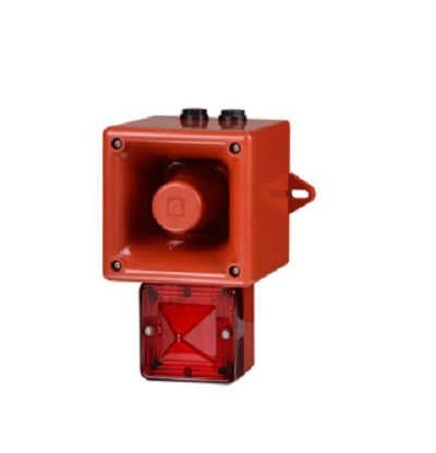 e2s AL105NX Series Amber Beacon-Sounder Combination, IP66 24V Wall 113 dB @ 1m