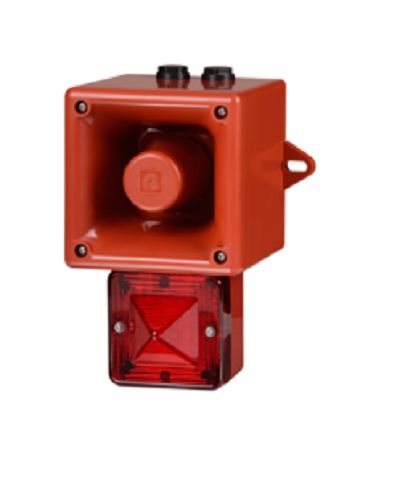 e2s AL105NX Series Clear Beacon-Sounder Combination, IP66 24V Wall 113 dB @ 1m